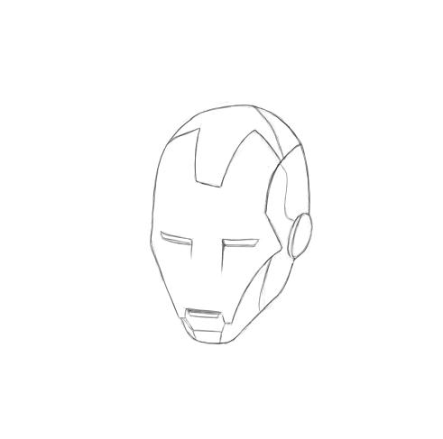 May 3, 2013 - A quick sketch of Iron Man's helmet.