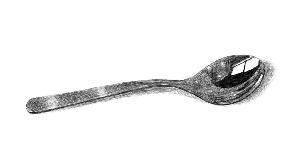 April 9, 2013 - A drawing of a spoon gone horribly wrong.