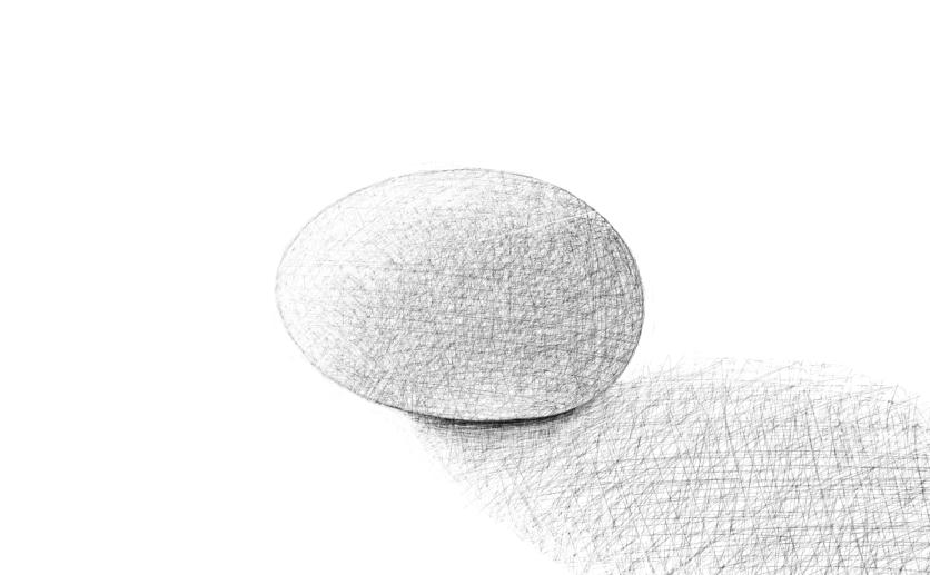 April 18, 2013 - Shading for an egg drawing.