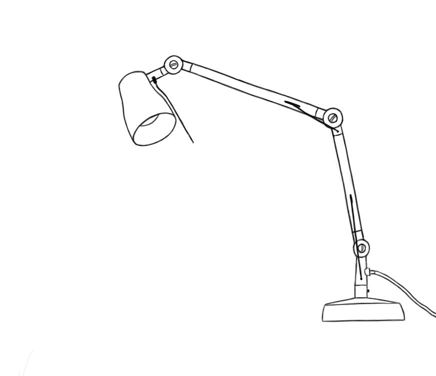 May 6, 2013 - A line drawing of a white lamp. Ovals and perspective can be challenging.