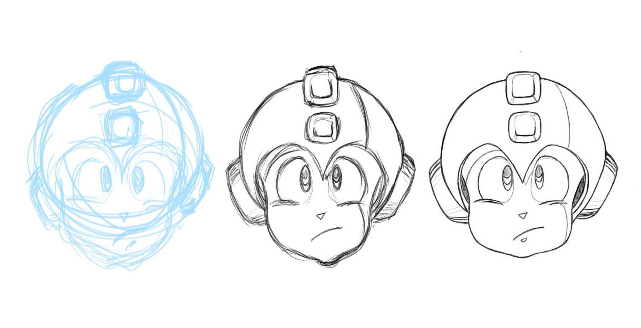 April 30, 2013 - This is a tribute to when I used to draw Mega Man in the lunchroom as a kid.