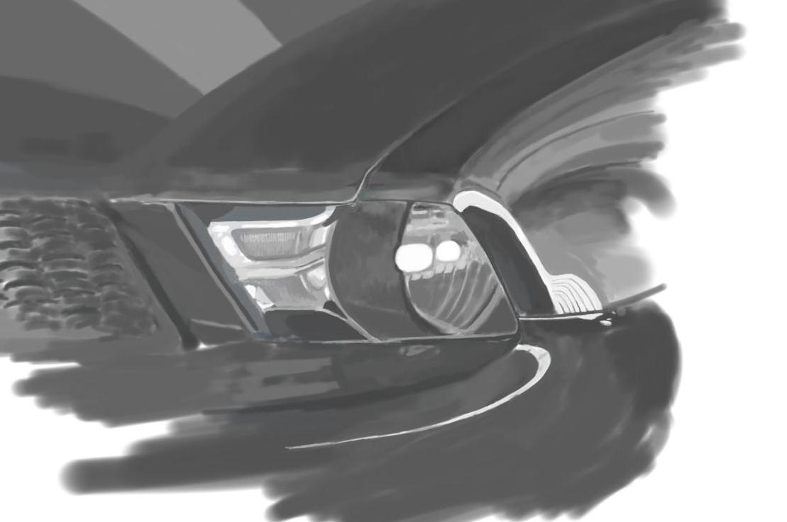 May 10, 2013 - A painting of a mustang headlight. Unfinished of course, but I need to move on for the day.